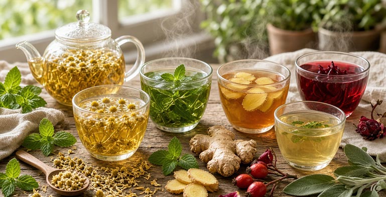 ۱۰ دمنوش گیاهی سالم که باید امتحان کنید